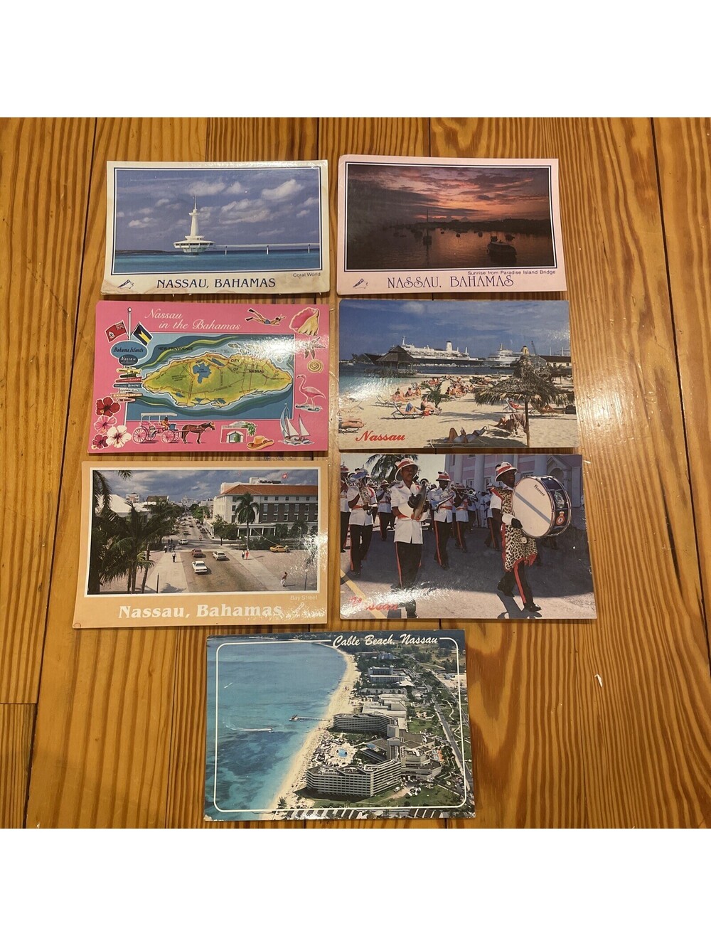 Lot Of 7 Nassau Bahamas Postcards Unique Rare HTF